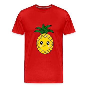 Ananas Kawaii Fruits Kawaii Fruits Kawaii - T-shirt bio Premium Homme - rouge - Devant - Damien (186cm)