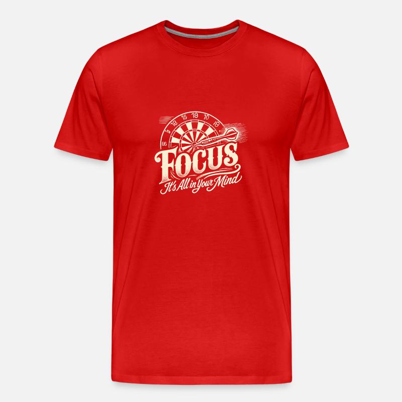 Konzentration - alles im Kopf - Männer Premium Bio T-Shirt - Rot