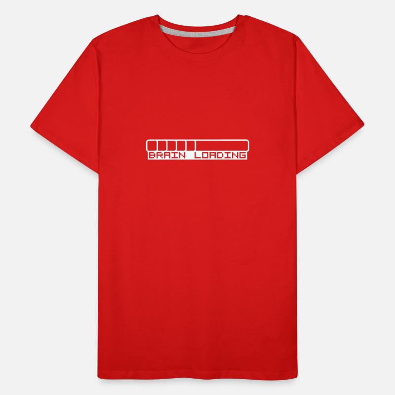 Brain Loading Bar Men's Premium Organic T-Shirt