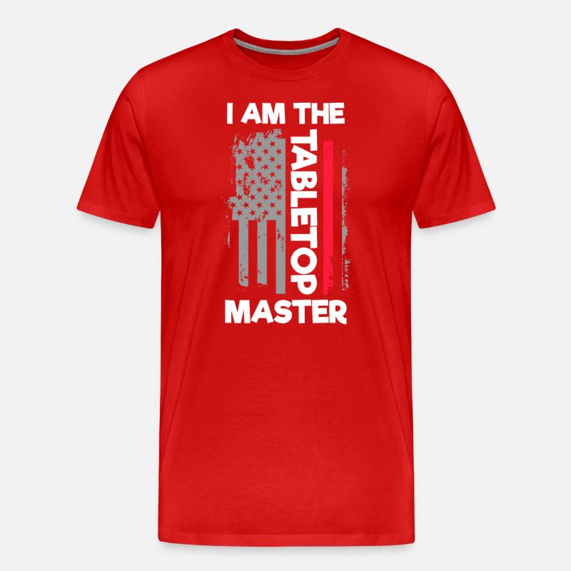 Brettspiele Stratege - Männer Premium Bio T-Shirt - Rot