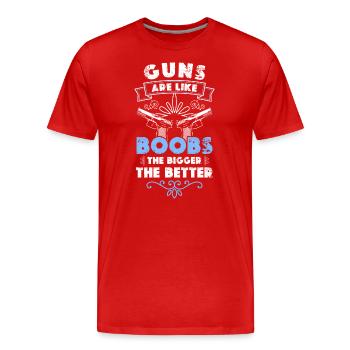 Waffe Munition Waffenbesitzer Freiheit - Männer Premium Bio T-Shirt - Rot - Vorne - Damien (186cm)