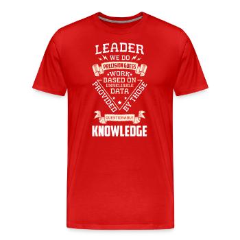 Arbeit Beruf Abteilungsleiter Angestellter - Männer Premium Bio T-Shirt - Rot - Vorne - Damien (186cm)