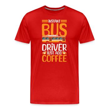 Bus Transport - Men's Premium Organic T-Shirt - red - Front - Damien (186cm)