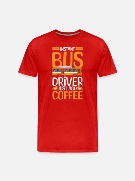 Bus Transport - Men's Premium Organic T-Shirt - red