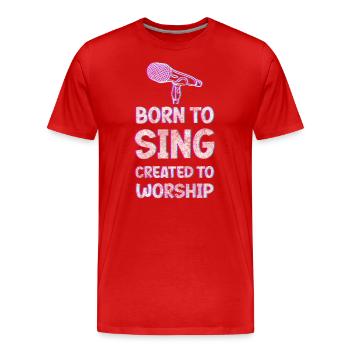 Musik Hobby Chor Gesang - Männer Premium Bio T-Shirt - Rot - Vorne - Damien (186cm)