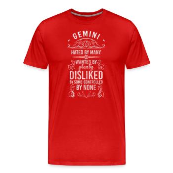 Zwillinge Astrologie Juni Konstellation - Männer Premium Bio T-Shirt - Rot - Vorne - Damien (186cm)