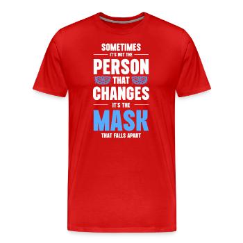 Défilé de costumes de masque masqués - T-shirt bio Premium Homme - rouge - Devant - Damien (186cm)