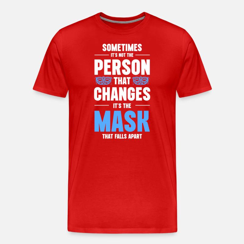 Maske Kostüm Parade Maskiert - Männer Premium Bio T-Shirt - Rot