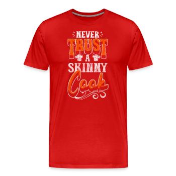 Cuillère en bois Kitchen Chef - T-shirt bio Premium Homme - rouge - Devant - Damien (186cm)