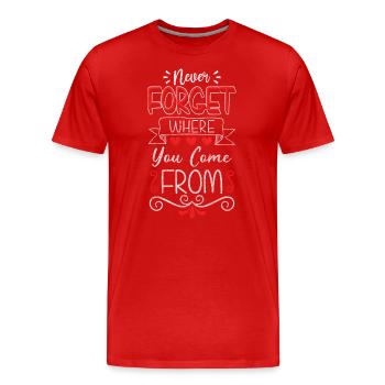 Familientreffen Ausflug Treffen - Männer Premium Bio T-Shirt - Rot - Vorne - Damien (186cm)