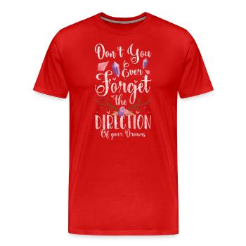 Rêve, Foi, Bonheur, Paix - T-shirt bio Premium Homme - rouge - Devant - Damien (186cm)