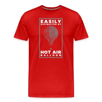 Heißluftballon Fahren Aussicht - Männer Premium Bio T-Shirt - Rot - Vorne - Damien (186cm)