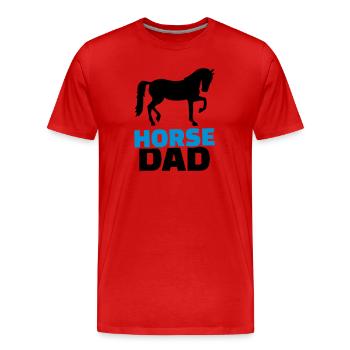 Horse Dad - T-shirt bio Premium Homme - rouge - Devant - Damien (186cm)