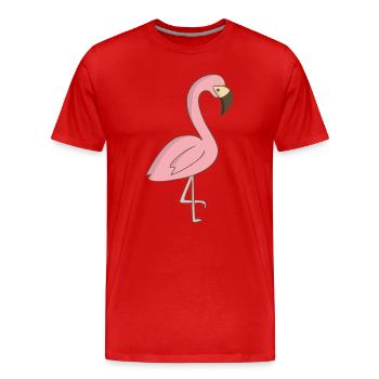 Flamingo - T-shirt bio Premium Homme - rouge - Devant - Damien (186cm)
