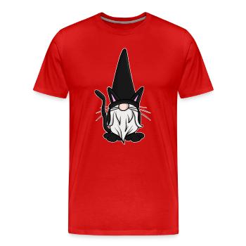 Chats Gnomes Gnomes - T-shirt bio Premium Homme - rouge - Devant - Damien (186cm)