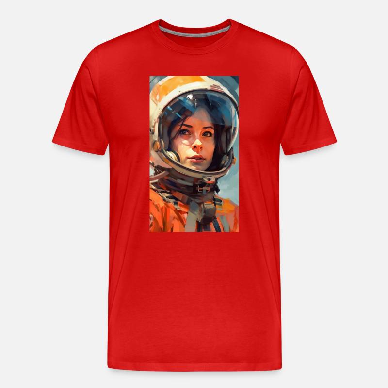 Fille de l’espace - T-shirt bio Premium Homme - rouge