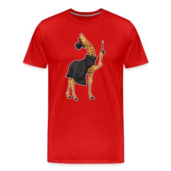 Baguette magique girafe - T-shirt bio Premium Homme - rouge - Devant - Damien (186cm)