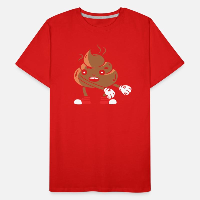 Drôle de tas de caca dansant T-shirt bio Premium Homme