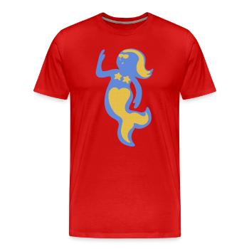 Divine Spirit of the Sea - Men's Premium Organic T-Shirt - red - Front - Damien (186cm)