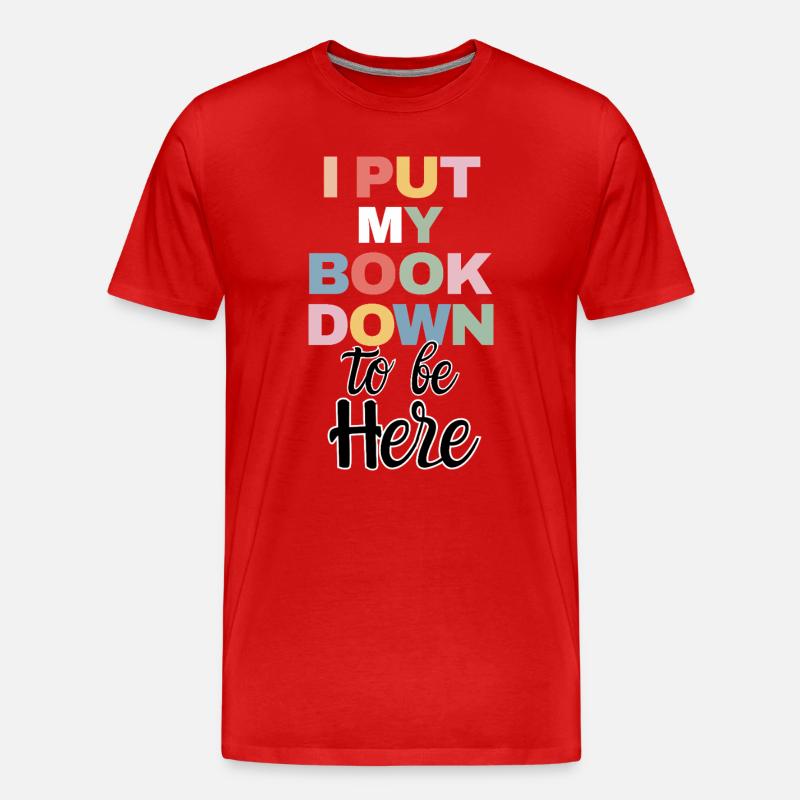Funny Book Reader Quote Reading - Männer Premium Bio T-Shirt - Rot