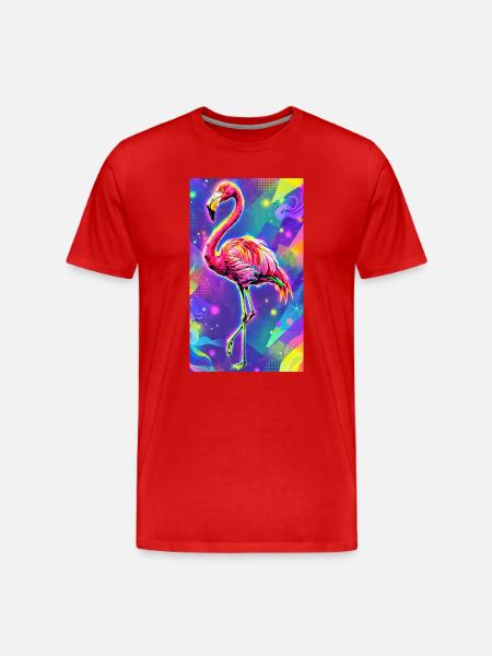 flamingo - Men's Premium Organic T-Shirt - red