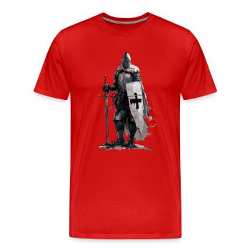 Crusader Crusader Germany Europe Jerusalem - Men's Premium Organic T-Shirt - red - Front - Damien (186cm)