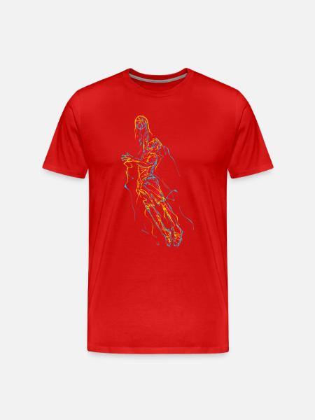 Abstract basketball player - Men's Premium Organic T-Shirt - red