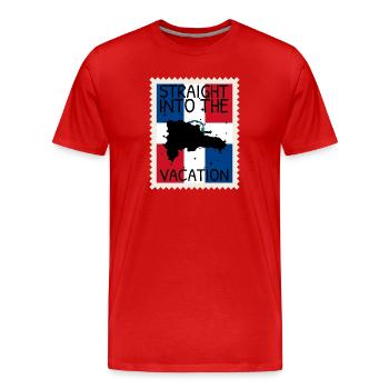 République dominicaine drapeau Dom Rep drapeau Voyage - T-shirt bio Premium Homme - rouge - Devant - Damien (186cm)