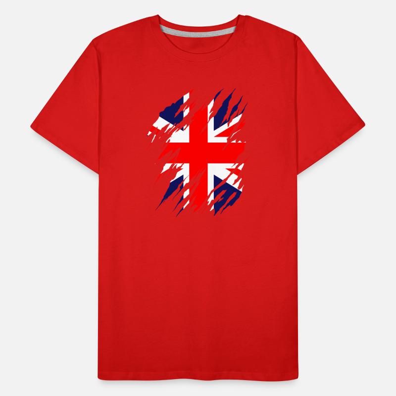 Drapeau de la Grande-Bretagne, drapeau de l’Union Jack, Londres, Royaume-Uni T-shirt bio Premium Homme