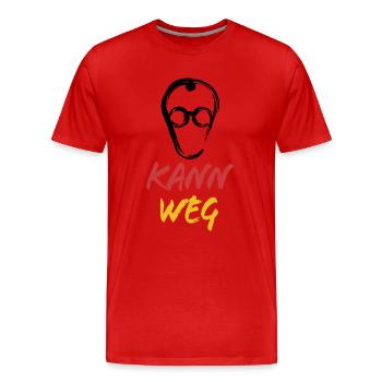 Merz Kann weg - nein zu Merz - Kanzler - Männer Premium Bio T-Shirt - Rot - Vorne - Damien (186cm)