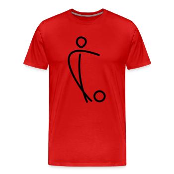 Football américain - T-shirt bio Premium Homme - rouge - Devant - Damien (186cm)