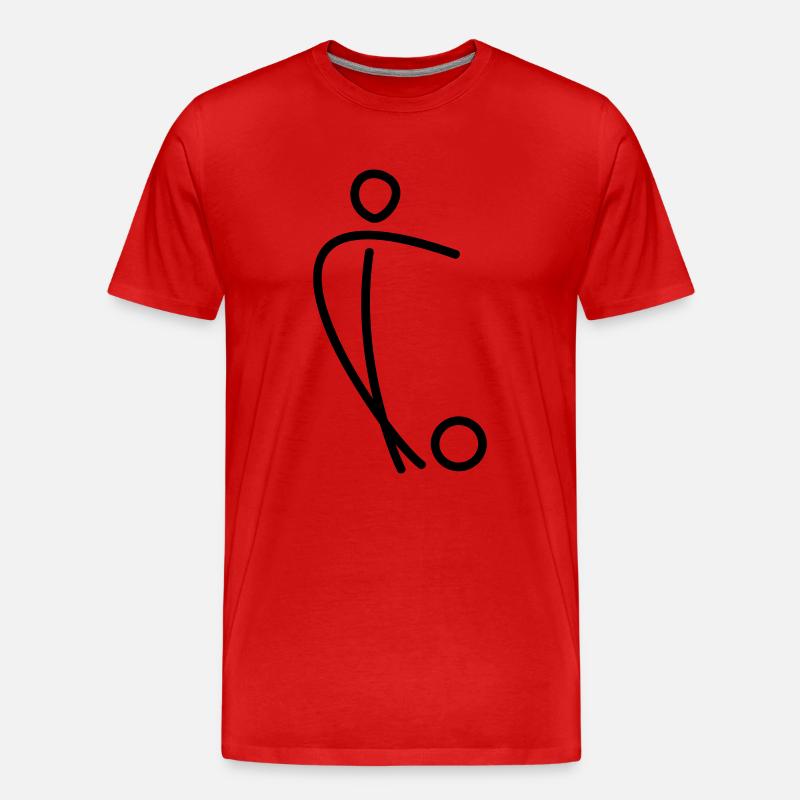 Fussball - Männer Premium Bio T-Shirt - Rot