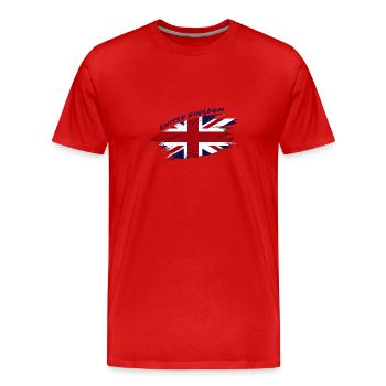 UK 2 G - T-shirt bio Premium Homme - rouge - Devant - Damien (186cm)
