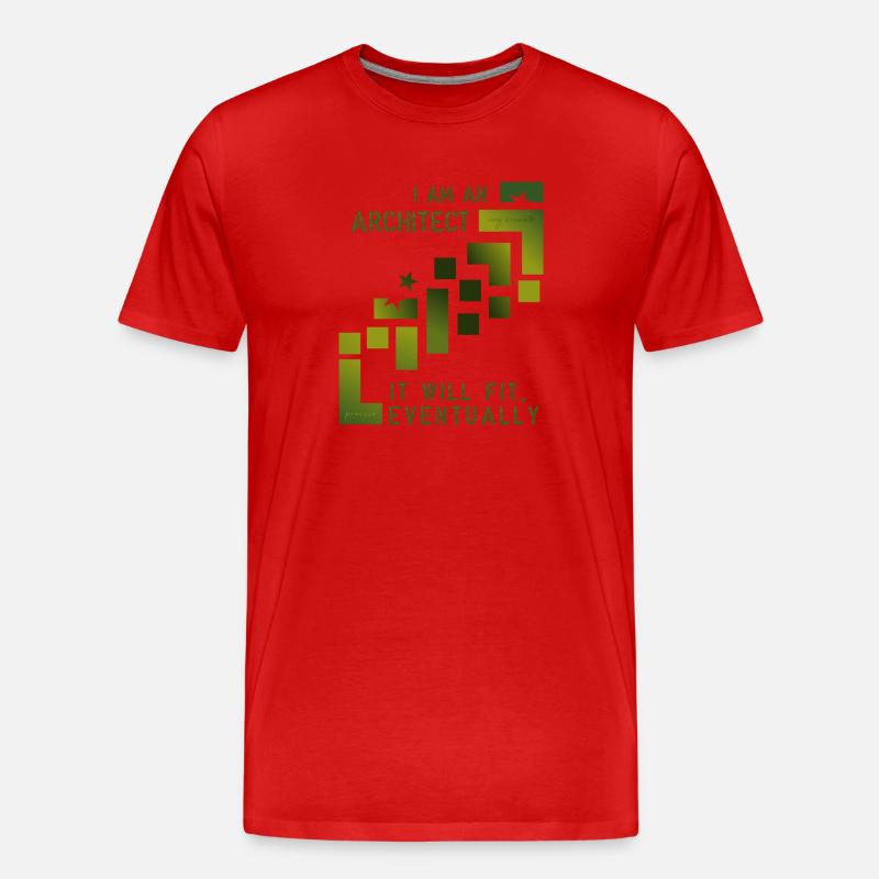 Architect - Männer Premium Bio T-Shirt - Rot