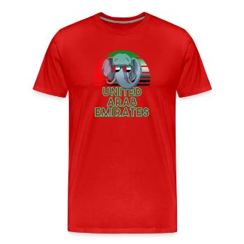 Vereinigte Arabische Emirate - Männer Premium Bio T-Shirt - Rot - Vorne - Damien (186cm)