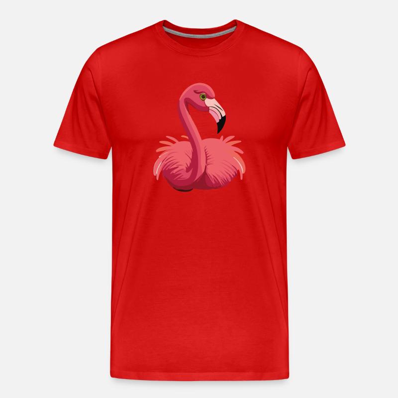 flamingo - Männer Premium Bio T-Shirt - Rot