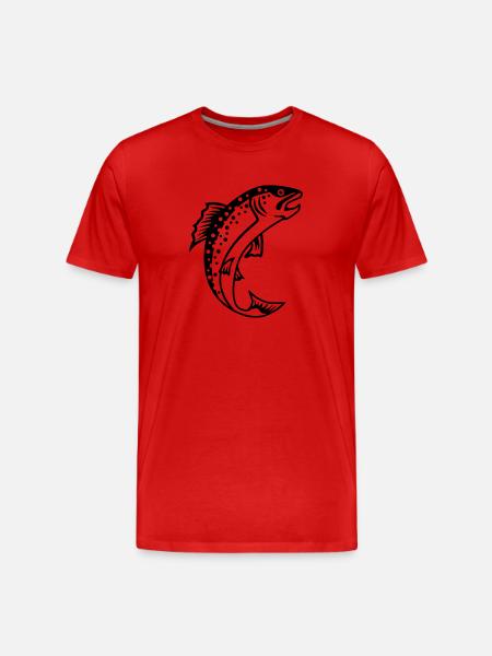 Forelle - Männer Premium Bio T-Shirt - Rot