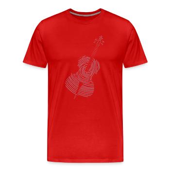 Instrument de musique classique Violoncelle DNA Strand - T-shirt bio Premium Homme - rouge - Devant - Damien (186cm)