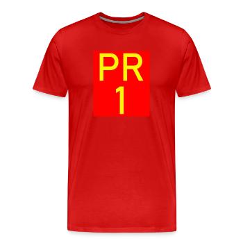 PR 1 Randonnée Madère Vereda do Areeiro - T-shirt bio Premium Homme - rouge - Devant - Damien (186cm)