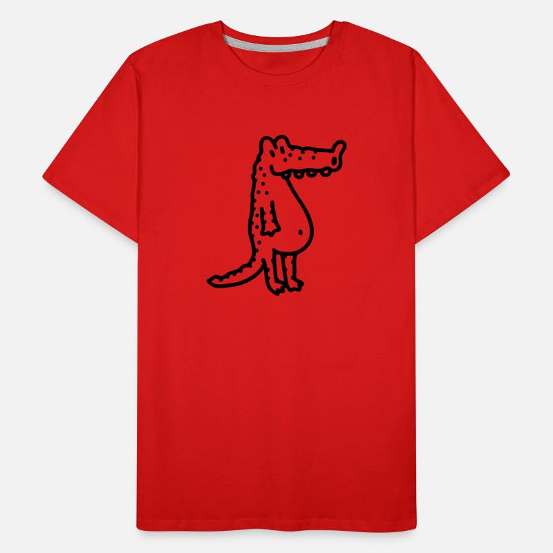 Crocodile - Line Men's Premium Organic T-Shirt