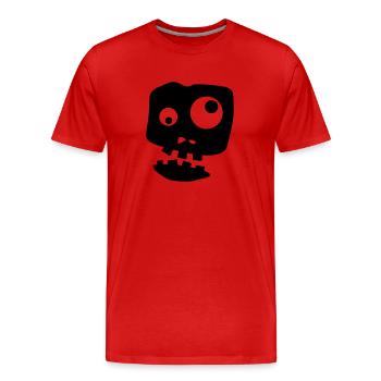 Zombie - Men's Premium Organic T-Shirt - red - Front - Damien (186cm)