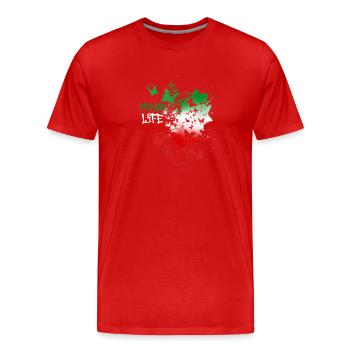 Woman Life Freedom, Butterflies,Iran,Flag - Men's Premium Organic T-Shirt - red - Front - Damien (186cm)