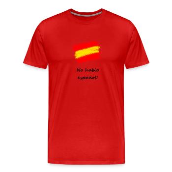 Spanisch - Männer Premium Bio T-Shirt - Rot - Vorne - Damien (186cm)