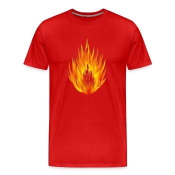 concentrate - Men's Premium Organic T-Shirt - red - Front - Damien (186cm)