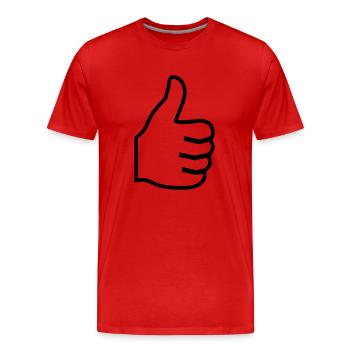 2541614 12405460 pouce - T-shirt bio Premium Homme - rouge - Devant - Damien (186cm)
