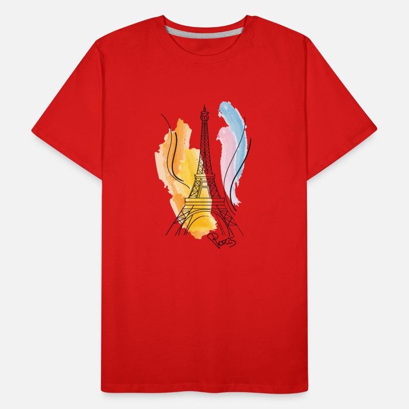 Eiffel Tower drawing Men's Premium Organic T-Shirt