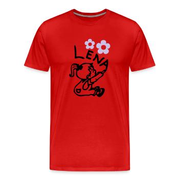 naam lena © - Männer Premium Bio T-Shirt - Rot - Vorne - Damien (186cm)