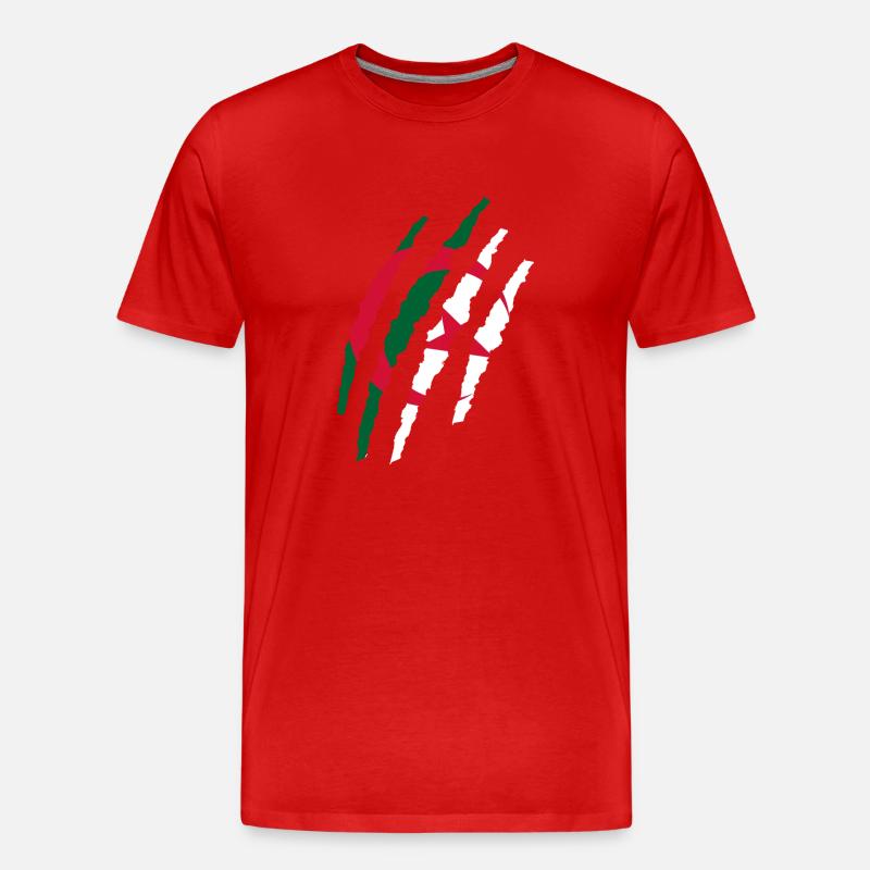 Algerien in der Haut - Männer Premium Bio T-Shirt - Rot