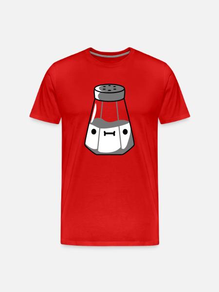 Salt shaker with face - Men's Premium Organic T-Shirt - red