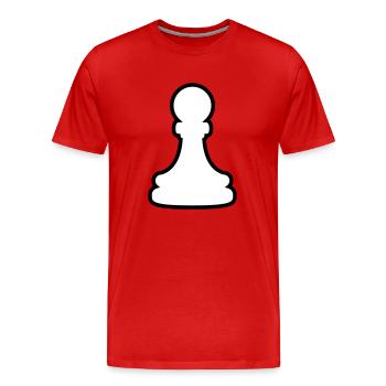 White Bauer Figure - T-shirt bio Premium Homme - rouge - Devant - Damien (186cm)